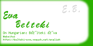 eva belteki business card